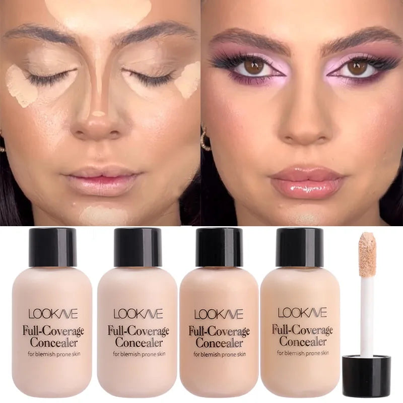 3 Colors Matte Liquid Concealer Makeup Waterproof Face Foundation Base Full Cover Concealer Whitening Face Cream Women Cosmetics