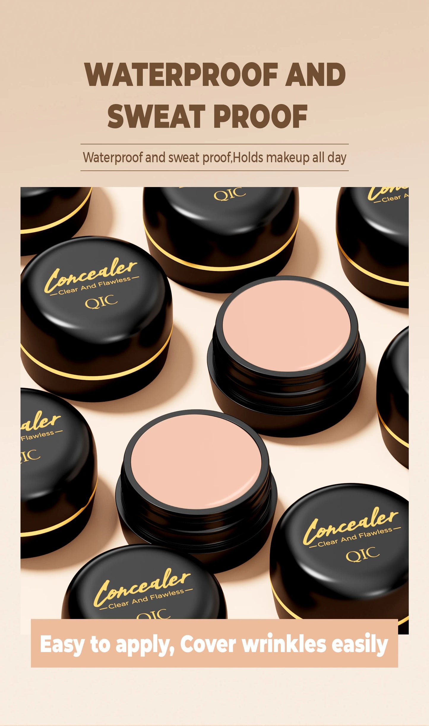 Waterproof Full Coverage Concealer for Tattoos, Scars - Natural Finish Foundation for All Skin Tones & Types