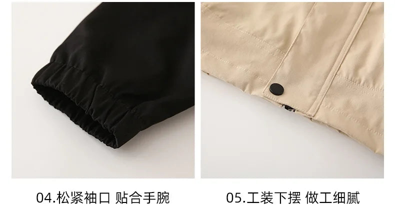 Autumn 2024 New Famliy Outdoor Clothes Fashion Korean Style Dad Mom and Daughter Son Matching Tops Zip Jacket Cargo Pants Outfit