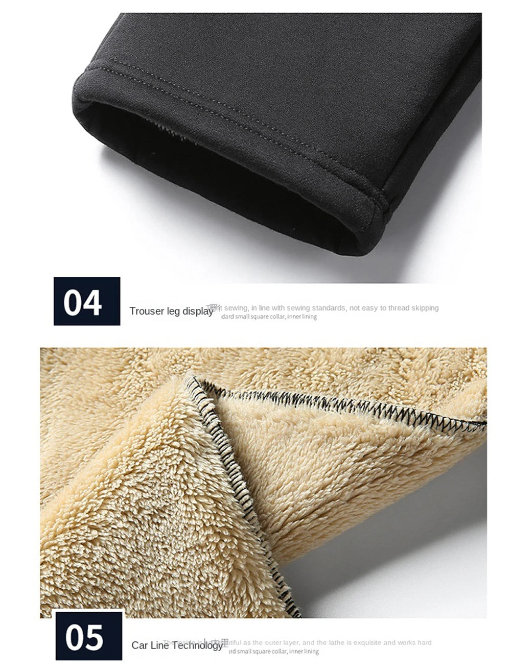 Winter Lambswool Warm Pants Men's Thick Fleece Thermal Trousers Men Fitness Jogging Drawstring Pants Male Sweatpants