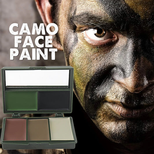 5-Color Camouflage, Face Painting, Camouflage Topcoat, Camouflage Theme Party Baseball Football Role-Playing, Real Camouflage Makeup Oil for Camouflage and Mixing