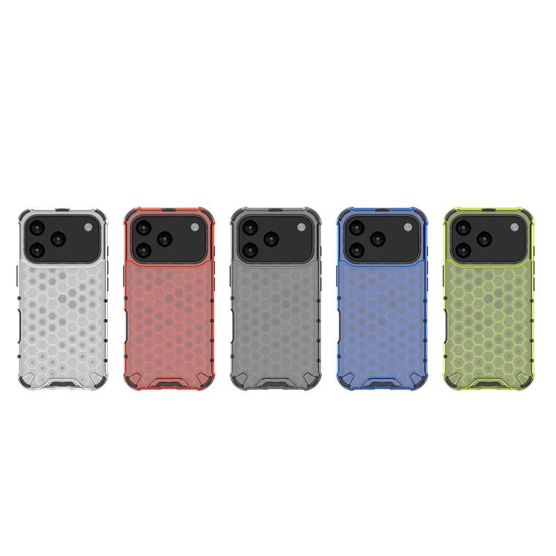For iPhone 17 Pro Case iPhone 17 Pro Cover Honeycomb Style Bumper Shield Protective Phone Cases For iPhone 17 Pro Max Air Funda