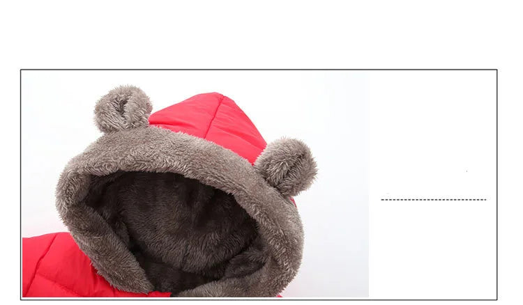 Winter Boys Girls Down Coats Kids Plush Velvet Jackets Children Thick Hooded Outerwear Baby Toddler Autumn Winter Padded Clothes