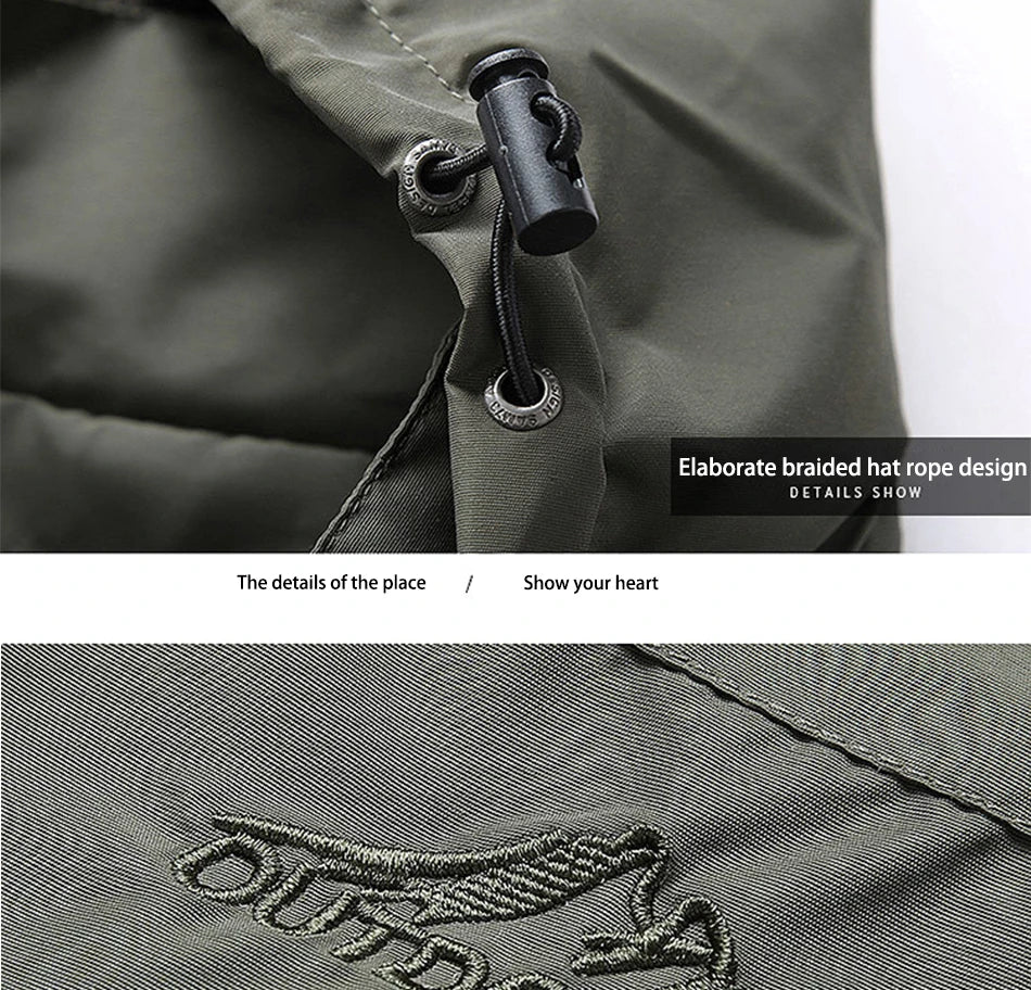 Winter Jacket Fashion Coat Hoodies Camping Hiking Jacket Men's Casual Waterproof Jacket Windbreaker Men Outerwear Men's Clothes