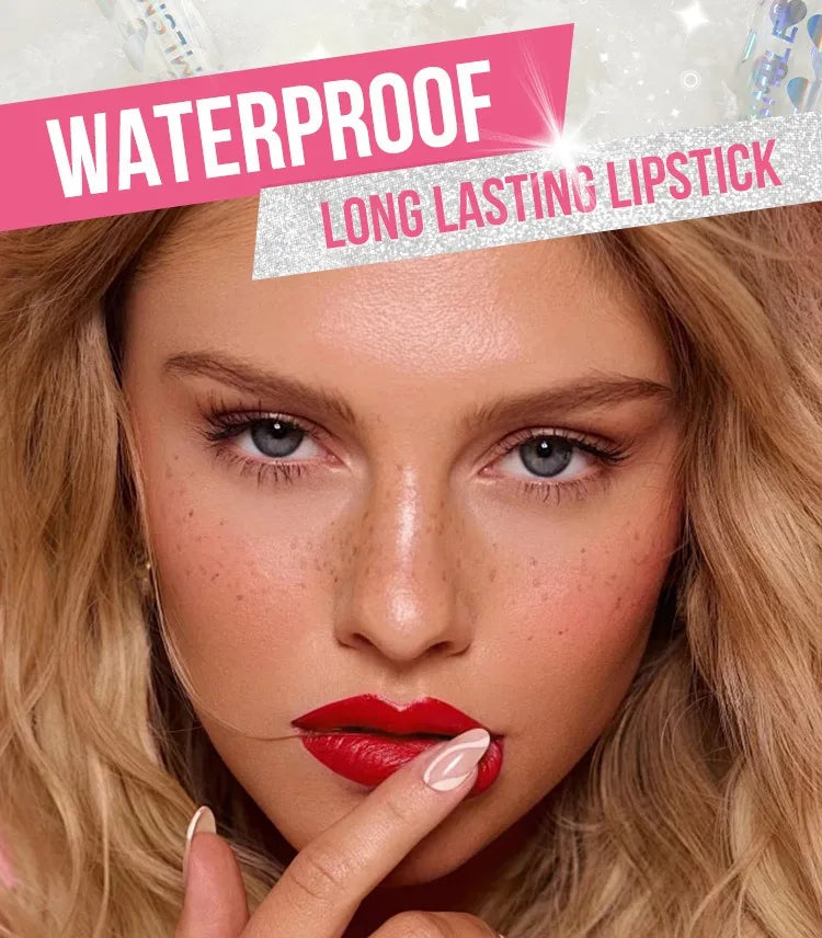 Diamond Metallic Pearlescent Lipstick Shiny Non-stick Cup Matte Velvet Waterproof Lip Stick Sexy Red White Lips Makeup Cosmetics