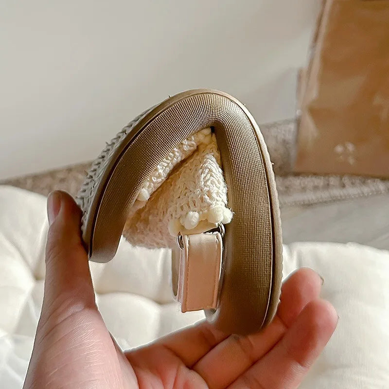 Girls' Sandals Open Toe Baby Shoes for Little Girls Sweet Casual Soft Sole Straight Strap Beach Slipper Flats Size 21-30