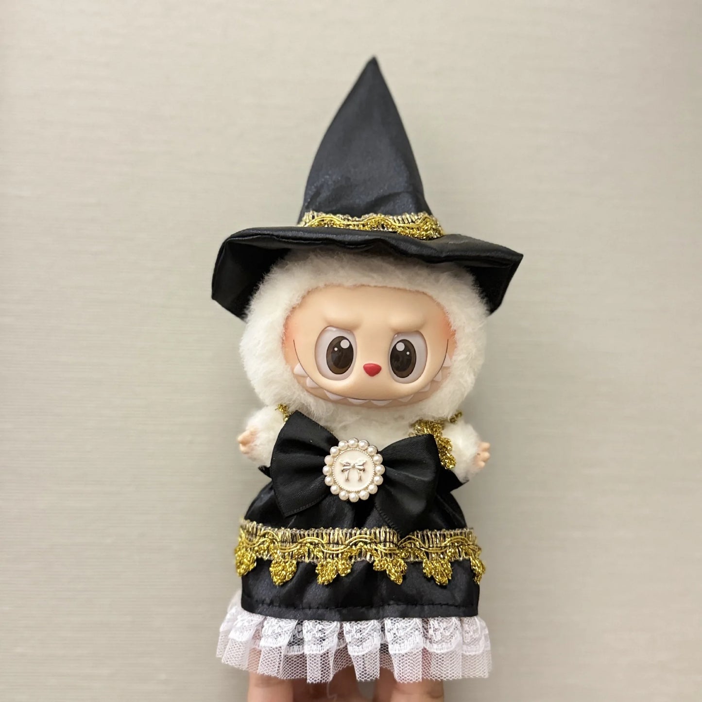 Only Clothing for Labubu Halloween Magical Witch Doll Costume Standing Posture 17cm Vinyl Doll Changing Doll Accessories Gift