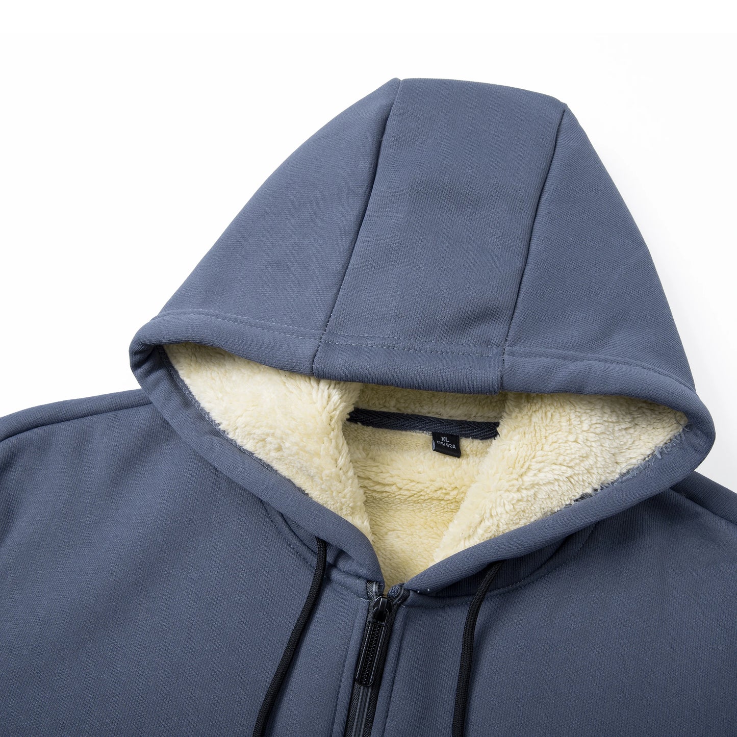 Winter Lambswool Coats Thicken Warm Jackets Long Sleeve Zipper Hoodies Casual Sports Fleece Black Coat Hooded Men Outdoor Jacket