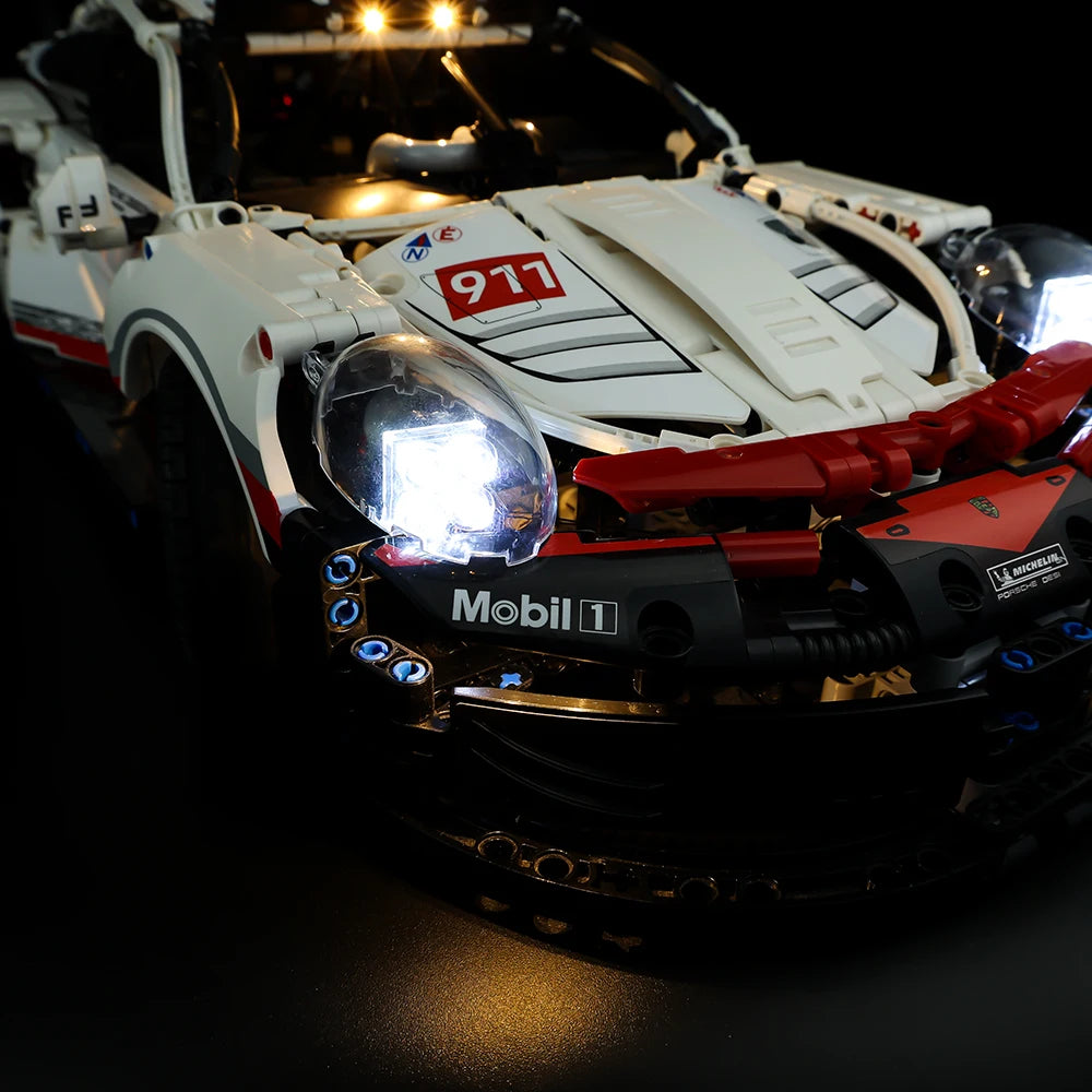 Led Light Kit For 42096 White Super Racing Car DIY Toys Set (Not Included Building Blocks)