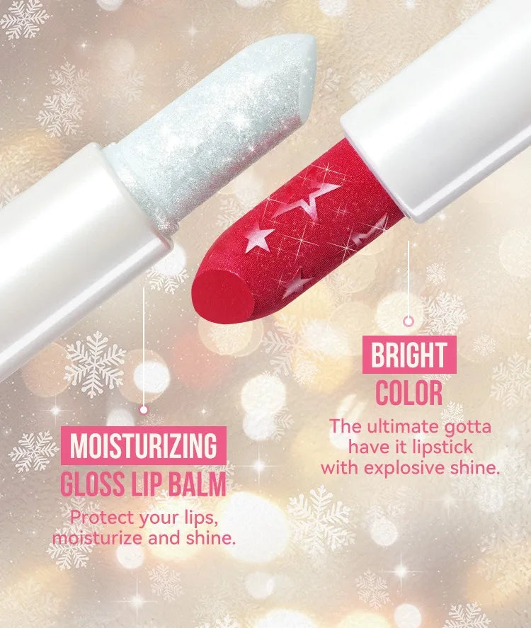 Diamond Metallic Pearlescent Lipstick Shiny Non-stick Cup Matte Velvet Waterproof Lip Stick Sexy Red White Lips Makeup Cosmetics
