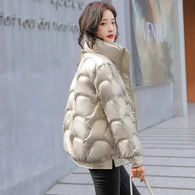 Warm Winter on Sale Down Coats for Women Short Luxury Outdoor Parkas Woman Clothes Youthful Offers Thick Lined 2025 Hot Jackets