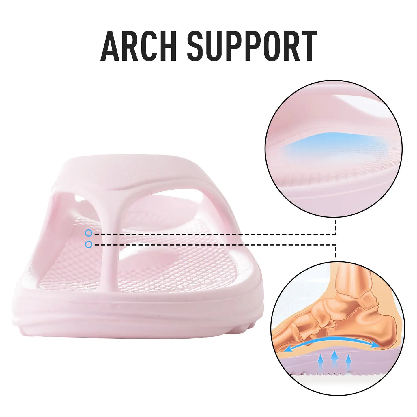 Smile Pop Orthopedic Women's Flip-flops Summer Sandals for Women Soft Summer Beach Shoes New Arch Support Recovery Flip Flops