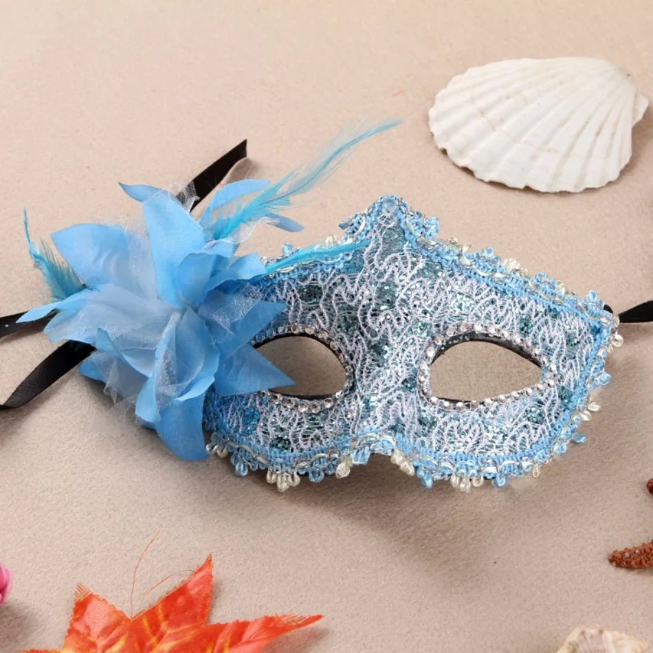 Wedding Masquerade Masks Halloween Makeup Lace Venetian Black Costume Party Vintage Lady Eye Mask Cosplay Fancy Party Dress