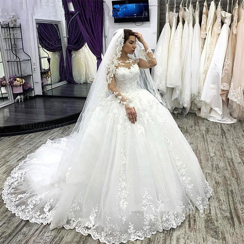 Bride Dresses Wedding Dresses for the Church Vintage Dress Simple and Romantic Wedding Dress Ball Gown Robe Party Elegant Guest