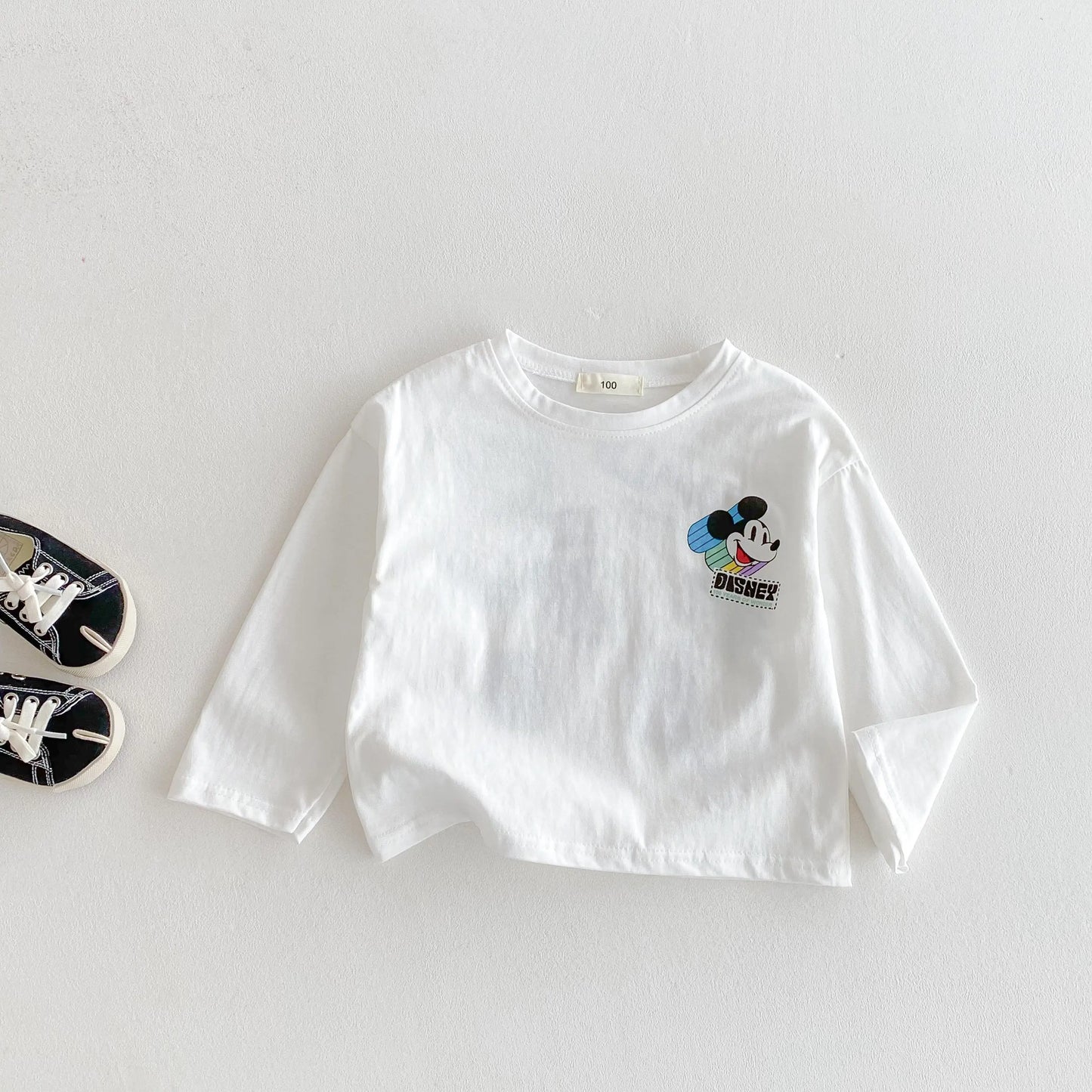 Autumn Boy Girl Baby O-neck Solid Bottoming Shirt Children Simple Casual Long Sleeves T-shirt Kid Cotton Tops Infant Unique Tees