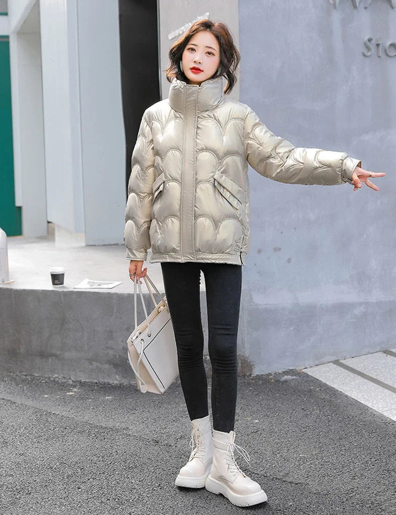 Warm Winter on Sale Down Coats for Women Short Luxury Outdoor Parkas Woman Clothes Youthful Offers Thick Lined 2025 Hot Jackets