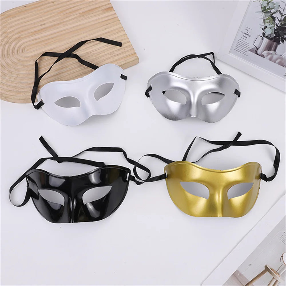 Woman Men Masquerade Mask  Prom Retro Pattern Solid Color Masks Mardi Gras Costume Party Easter Wedding Birthday Halloween