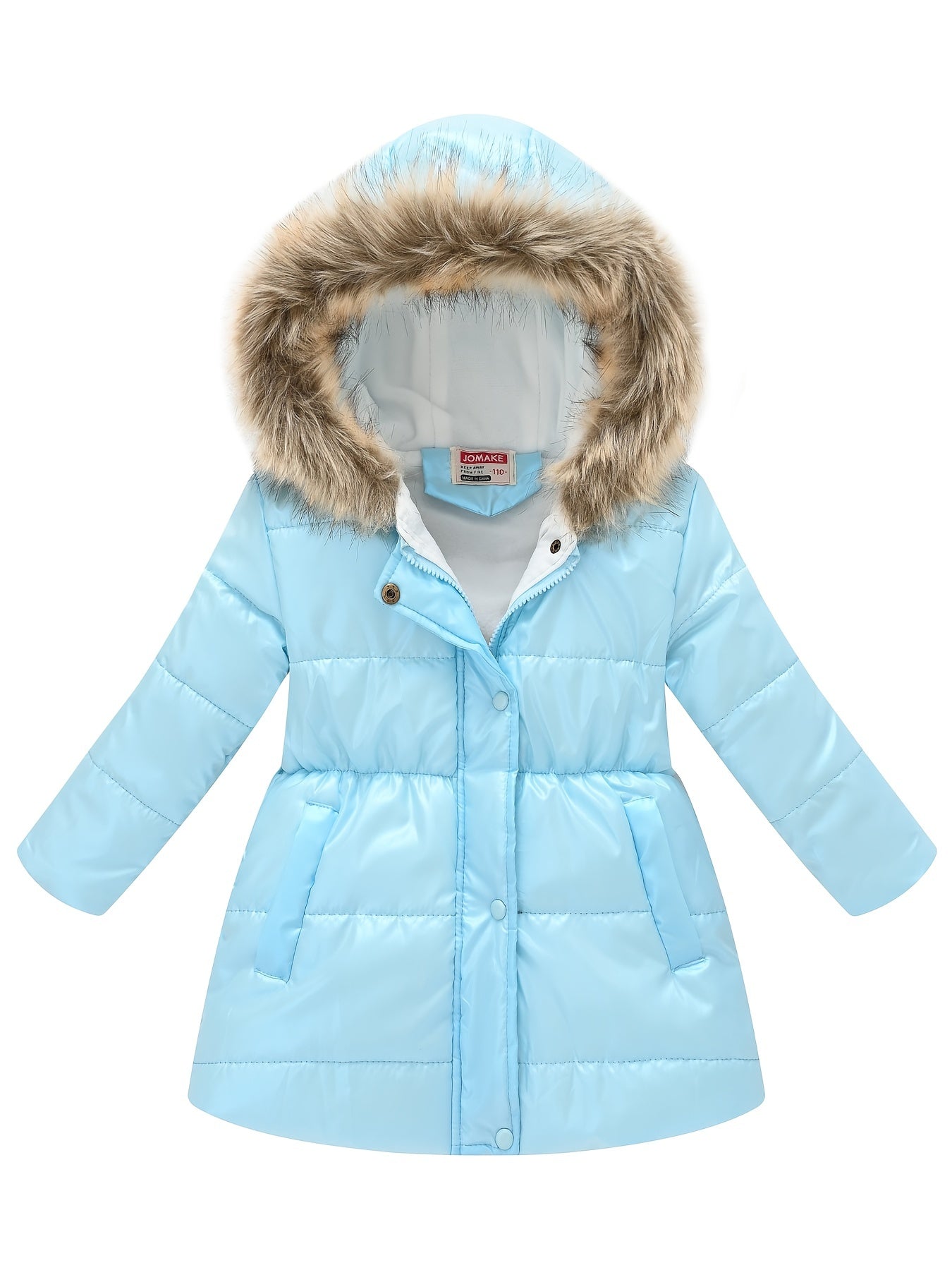 New Winter Thickened Hooded Jacket for Boys and Girls, Medium to Long Length