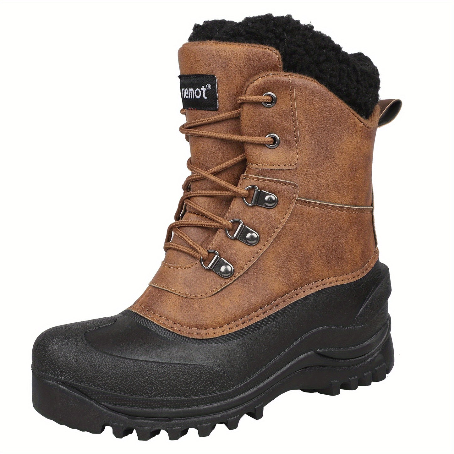 Men's Snow Boots, Warm Fleece Comfortable Anti-skid Durable Boots For Hiking Trekking Climbing