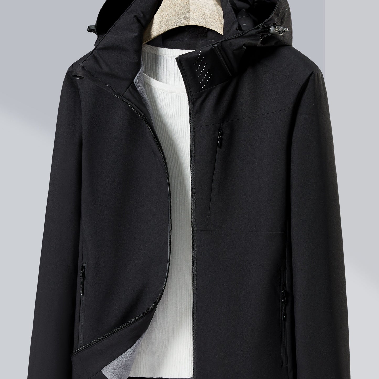 Women's Autumn and Winter Outdoor Sports Casual Warm Fleece Lined Windproof Stand Collar Jacket