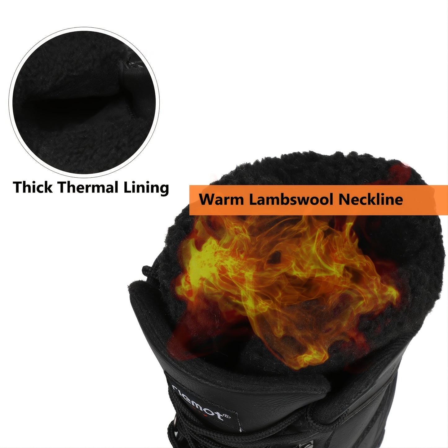 Men's Snow Boots, Warm Fleece Comfortable Anti-skid Durable Boots For Hiking Trekking Climbing