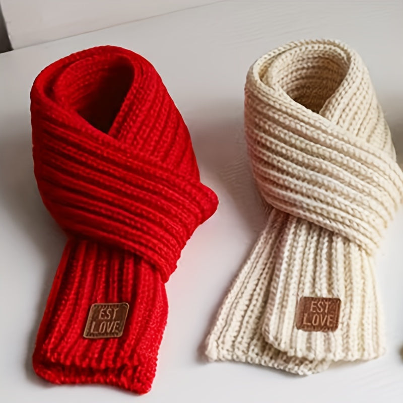 3pcs set of Youngsters's knitted beanie, scarf and gloves with extra fleece for warmth, suitable for autumn and winter seasons