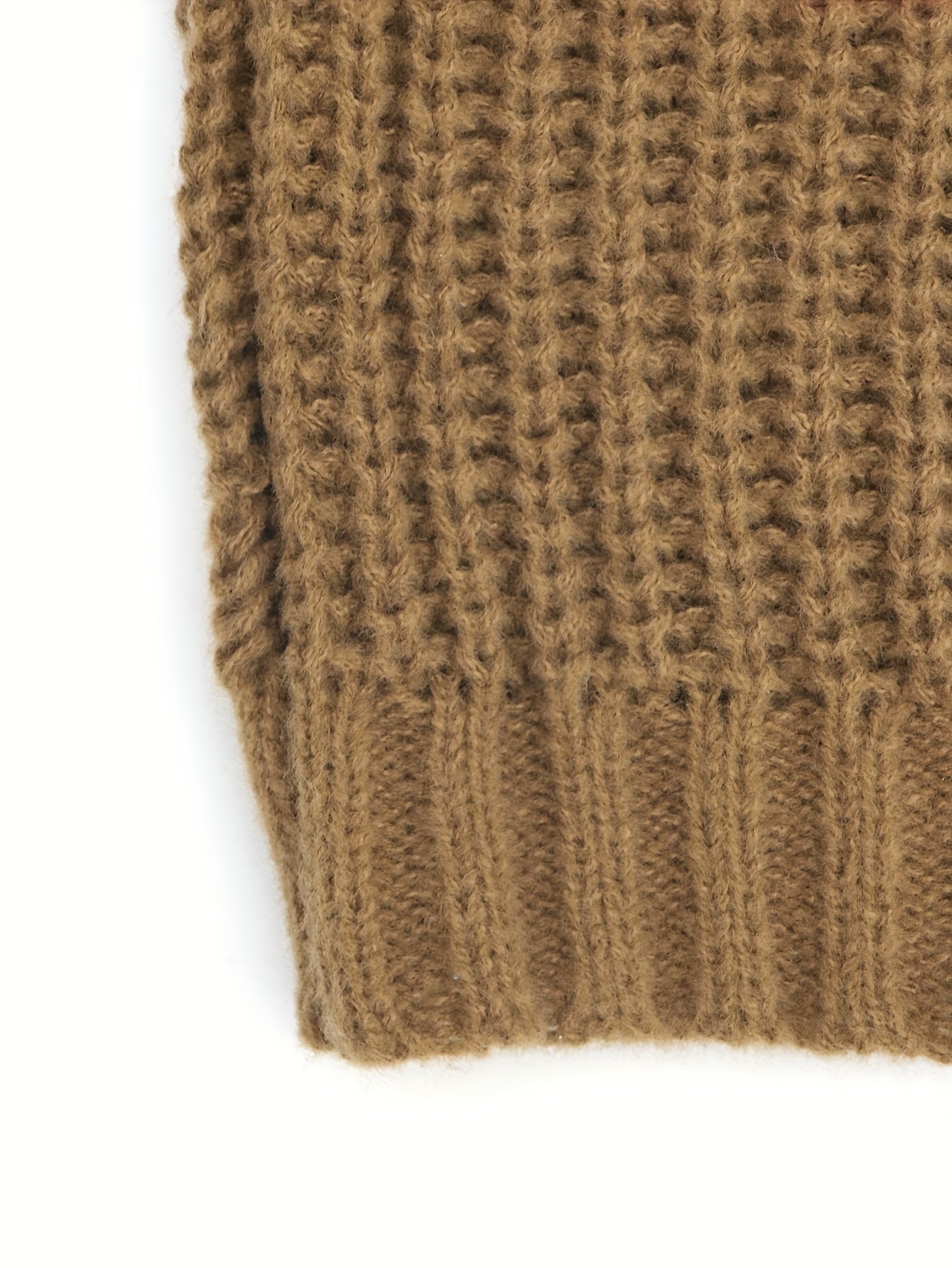 Fall/Winter Chic: Off-Shoulder Color Block Knit Sweater - Casual, Comfy, and Stylish Long Sleeve Top