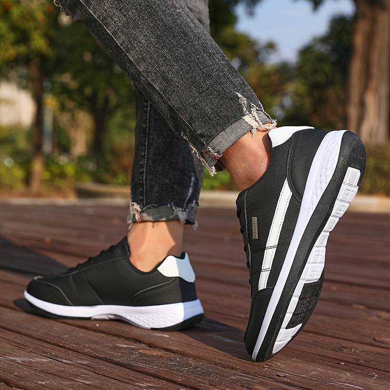 VanWeir Mens Plus Size Casual Comfortable Grip Running Sneakers, Durable Lace-Up Design, Ideal for Outdoor Sports & Daily Wear