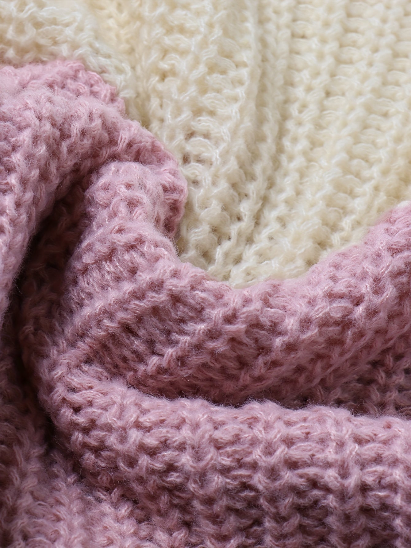 Fall/Winter Chic: Off-Shoulder Color Block Knit Sweater - Casual, Comfy, and Stylish Long Sleeve Top