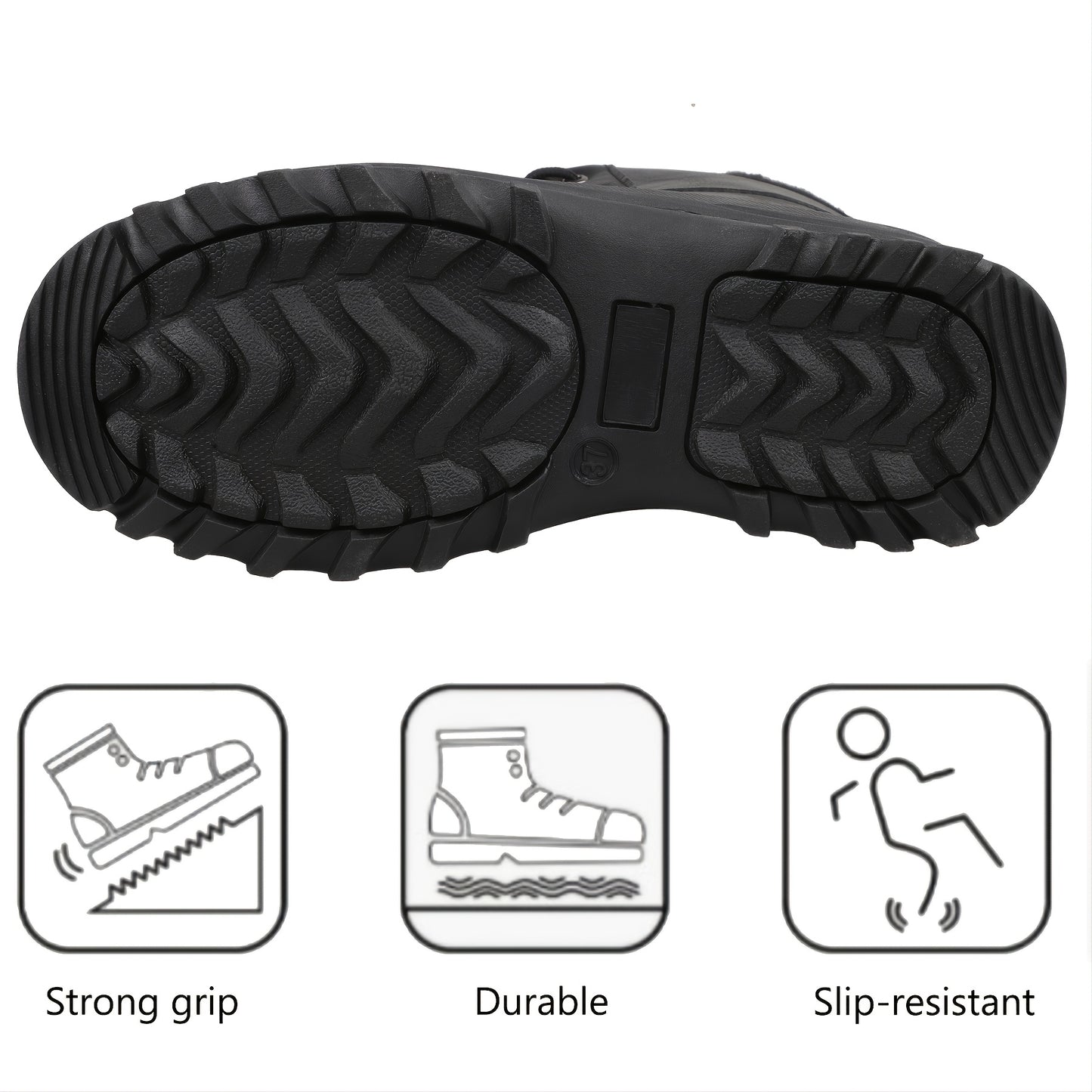 Men's Snow Boots, Warm Fleece Comfortable Anti-skid Durable Boots For Hiking Trekking Climbing