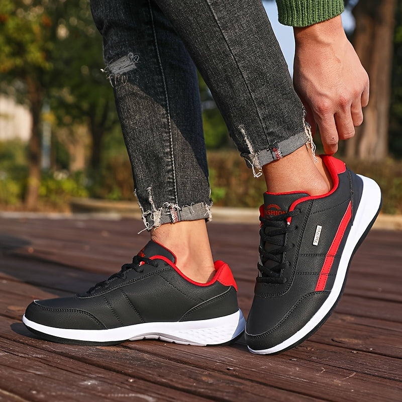 VanWeir Mens Plus Size Casual Comfortable Grip Running Sneakers, Durable Lace-Up Design, Ideal for Outdoor Sports & Daily Wear