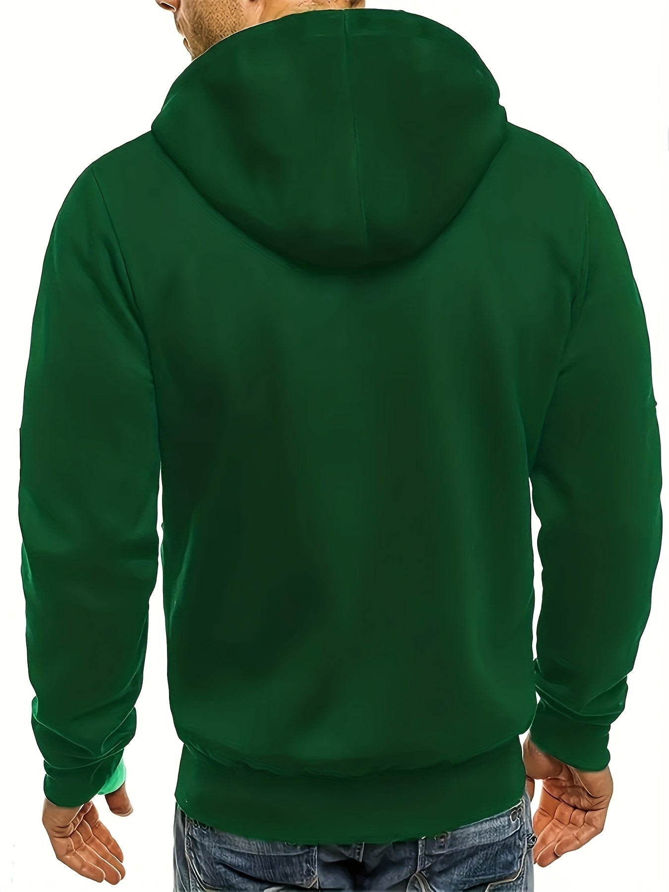 Mens Essential Zip-Up Hoodie - Long Sleeve, Lightweight, Gym-Ready Jacket for Spring & Fall