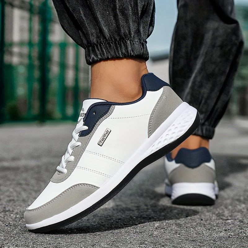 VanWeir Mens Plus Size Casual Comfortable Grip Running Sneakers, Durable Lace-Up Design, Ideal for Outdoor Sports & Daily Wear