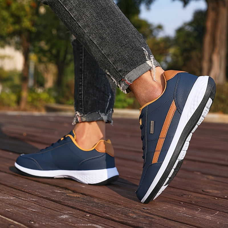 VanWeir Mens Plus Size Casual Comfortable Grip Running Sneakers, Durable Lace-Up Design, Ideal for Outdoor Sports & Daily Wear