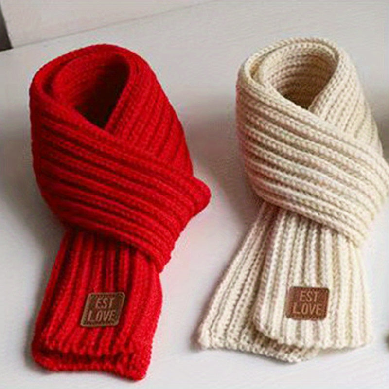 3pcs set of Youngsters's knitted beanie, scarf and gloves with extra fleece for warmth, suitable for autumn and winter seasons