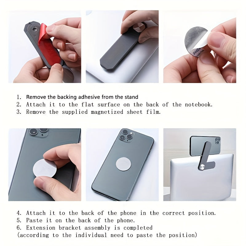 Free 3pcs Magnetic Ring Laptop Screen Support Holder Dual Monitor Display Clip Plastic Sticky Magnetic Notebook Computer Expansion Bracket