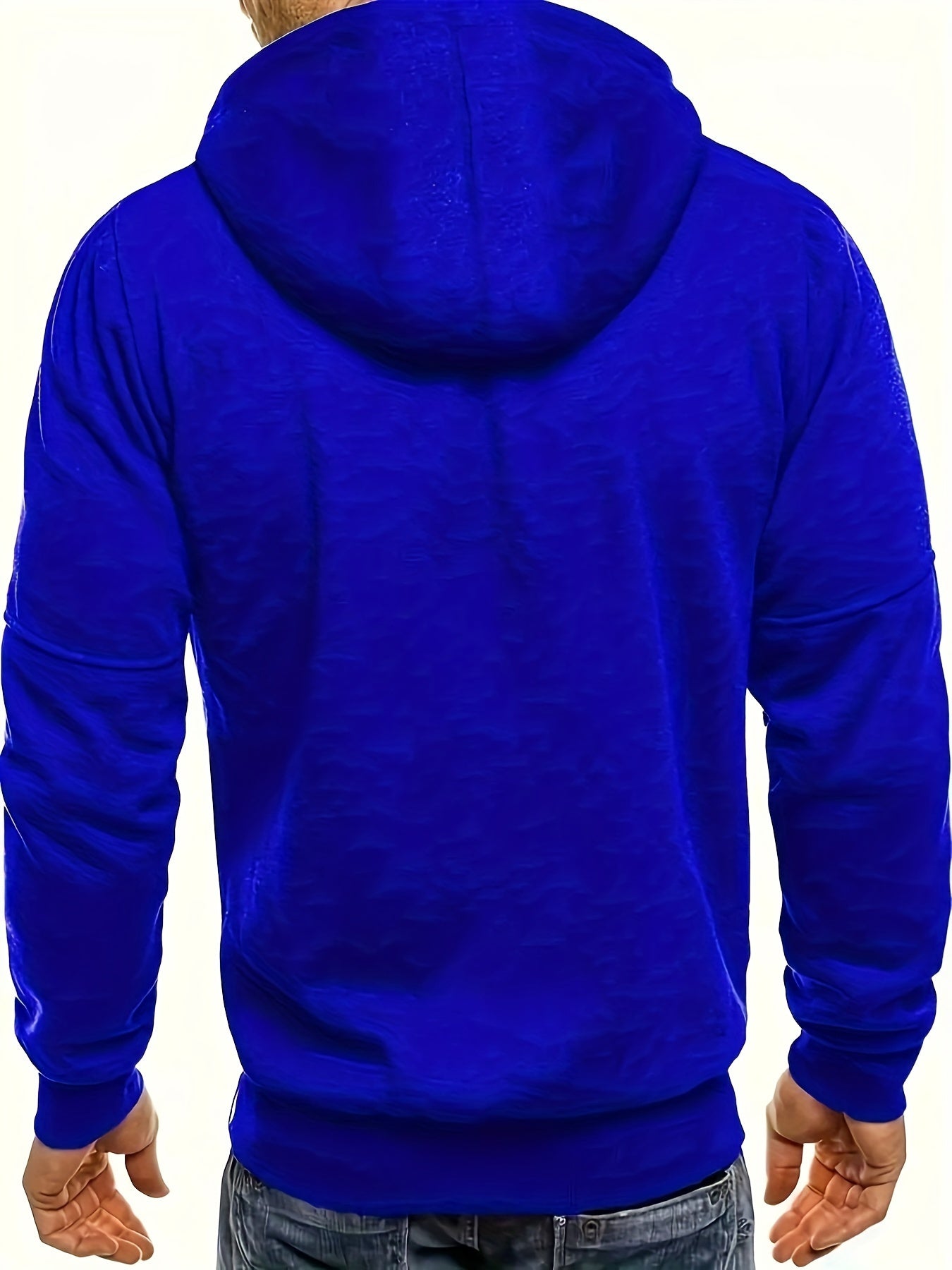 Mens Essential Zip-Up Hoodie - Long Sleeve, Lightweight, Gym-Ready Jacket for Spring & Fall