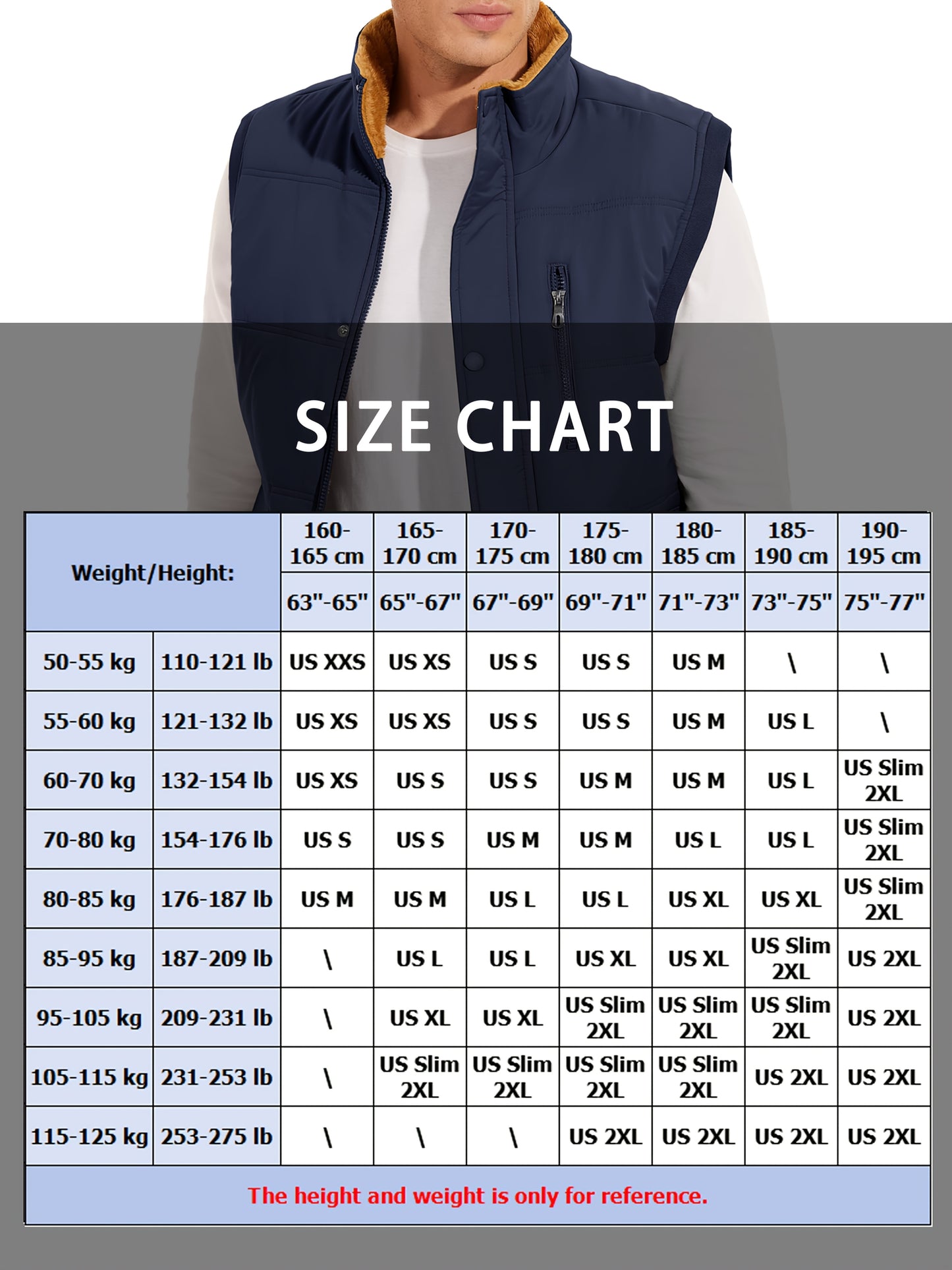 Men'S Windproof Vest with Fleece Lining - Soft, Warm, and, Multiple Pockets, Zippered Chest Pocket, Flap Button Side Pockets, One Inner Pocket, Windbreaker + Stand Collar Design for Outdoor Casual Wear, Winter Vest, H Stand C